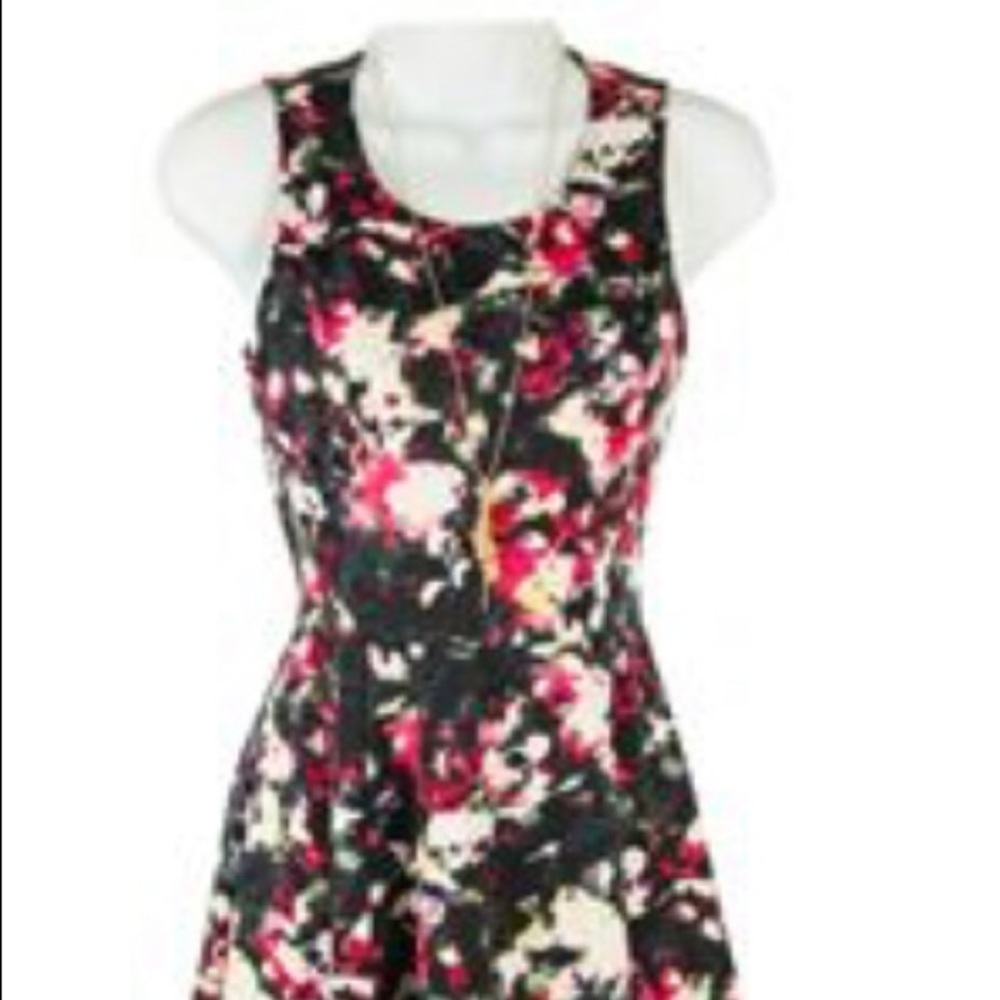ISO : Aqua Floral Skater Dress